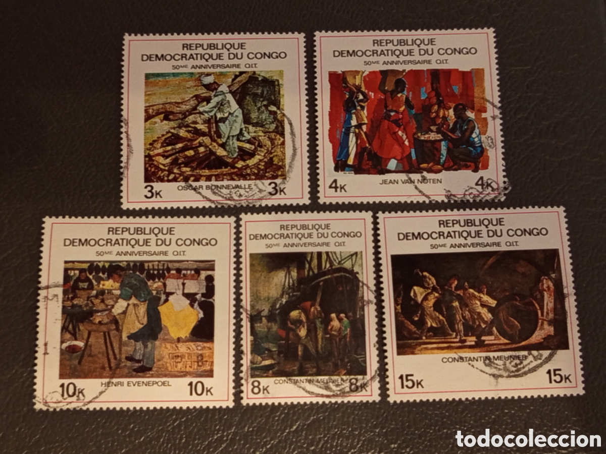 Stamps: Congo RD 1969 - Serie Completa 50&ordm; Aniversario OIT - Yvert 162/166