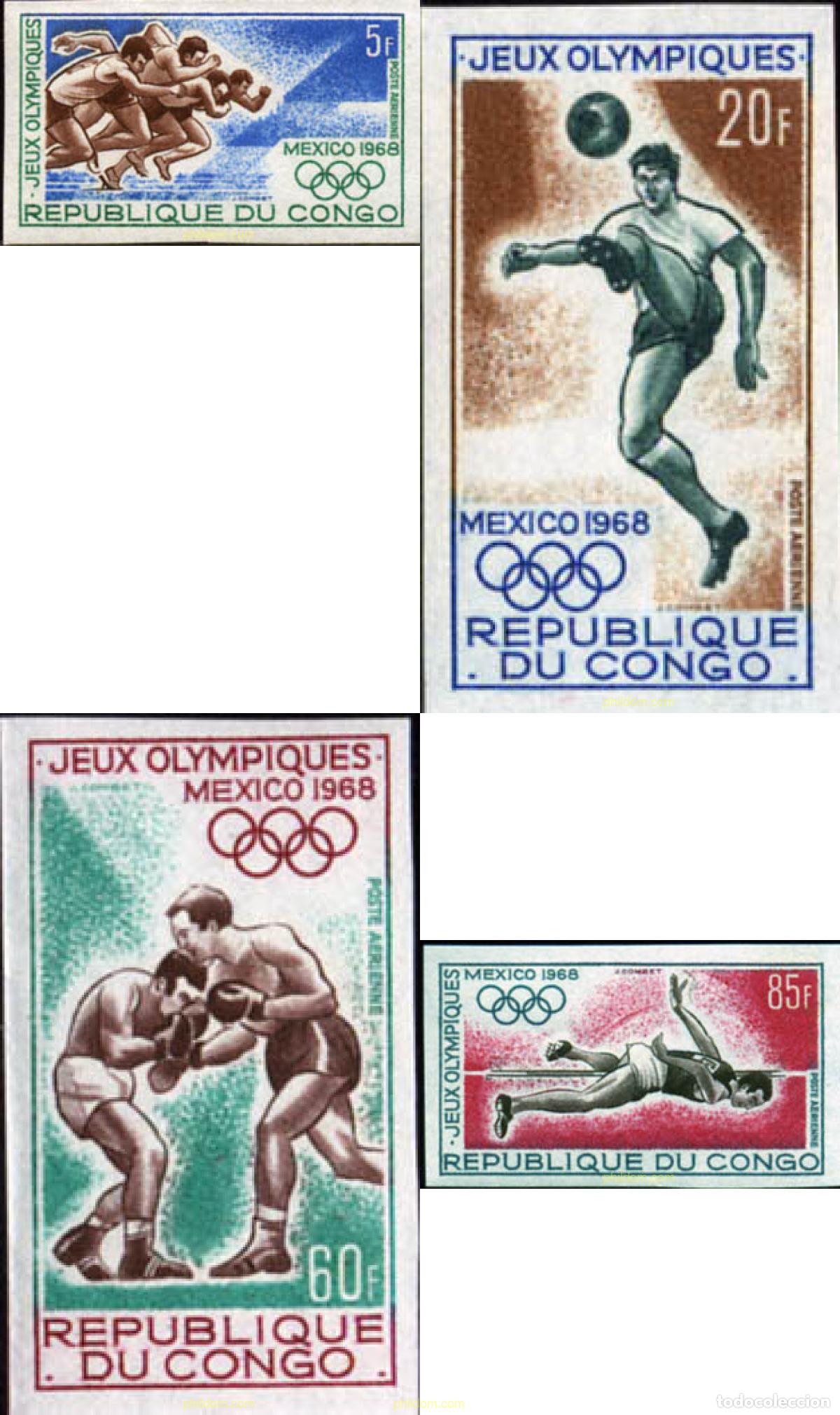 Stamps: 14392 MNH CONGO 1968 19 JUEGOS OLIMPICOS VERANO MEXICO 1968