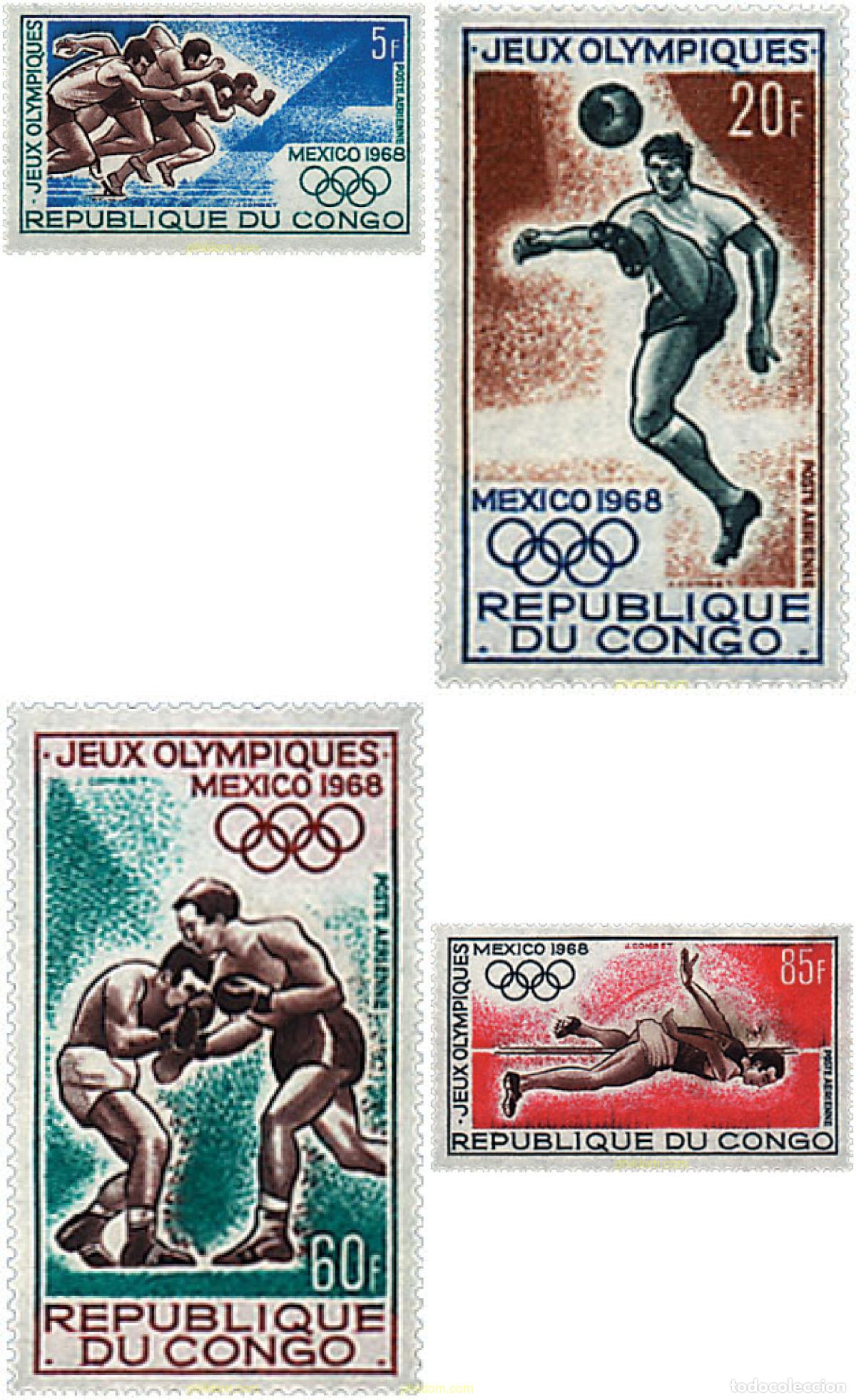 Selos: 73251 MNH CONGO 1968 19 JUEGOS OLIMPICOS VERANO MEXICO 1968