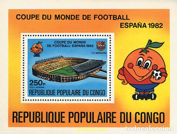 Sellos: 73402 MNH CONGO 1980 COPA DEL MUNDO DE FUTBOL. ESPA&Ntilde;A-82