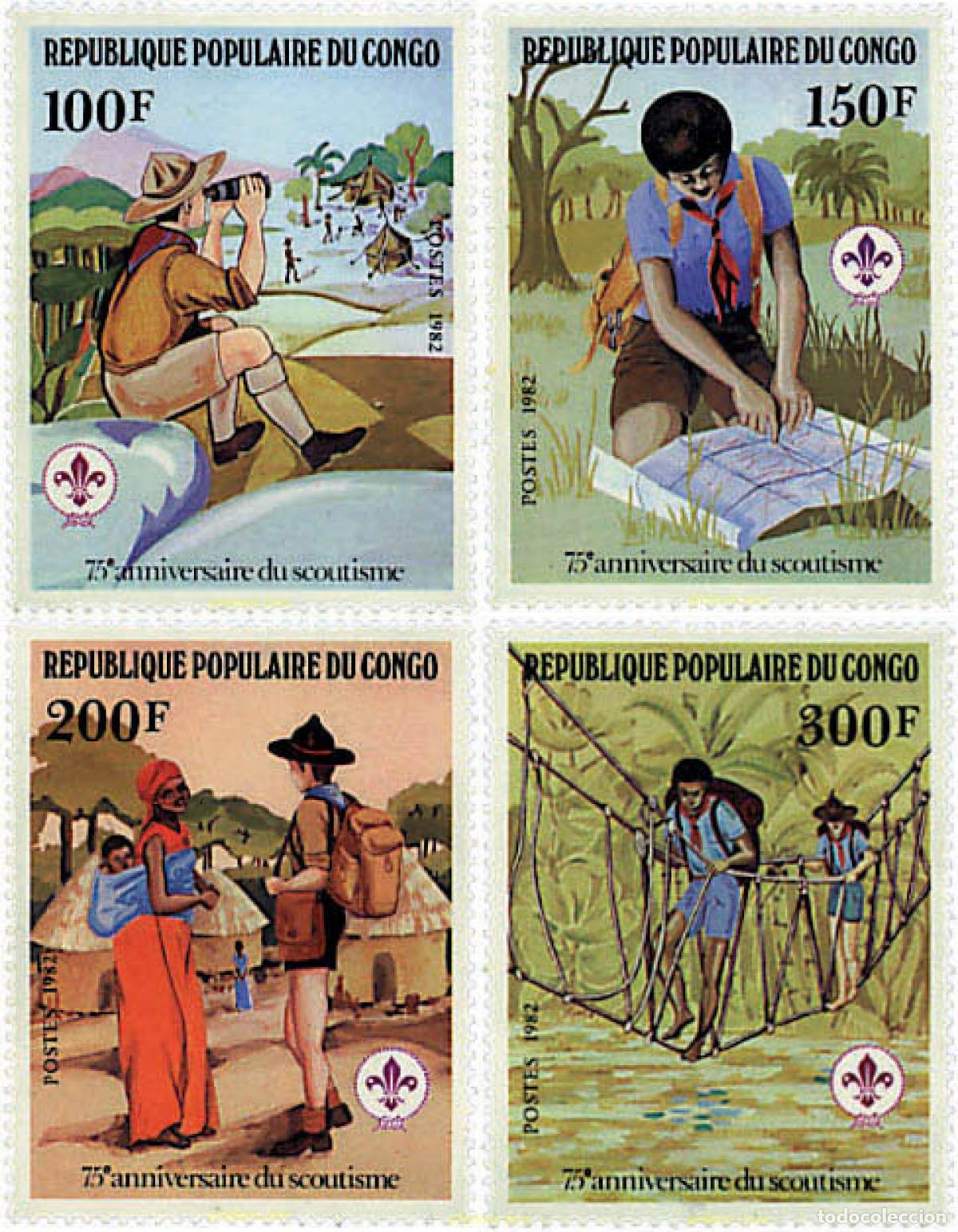 Sellos: 42623 MNH CONGO 1982 75 ANIVERSARIO DEL ESCULTISMO