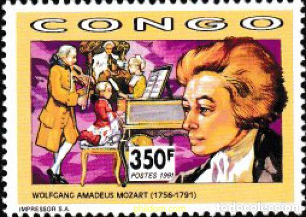 Sellos: 609237 MNH CONGO 1991 PERSONAJES CELEBRES