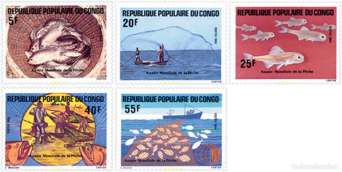 Sellos: 73572 MNH CONGO 1984 A&Ntilde;O MUNDIAL DE LA PESCA