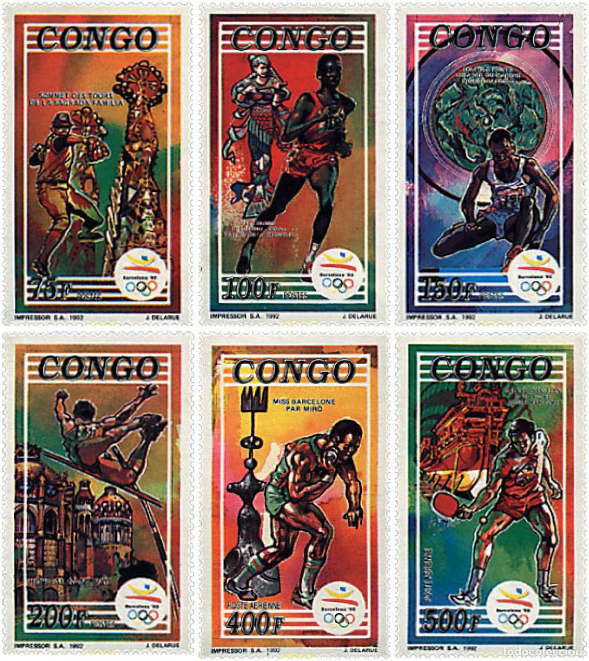 Sellos: 73606 MNH CONGO 1992 25 JUEGOS OLIMPICOS VERANO BARCELONA 1992