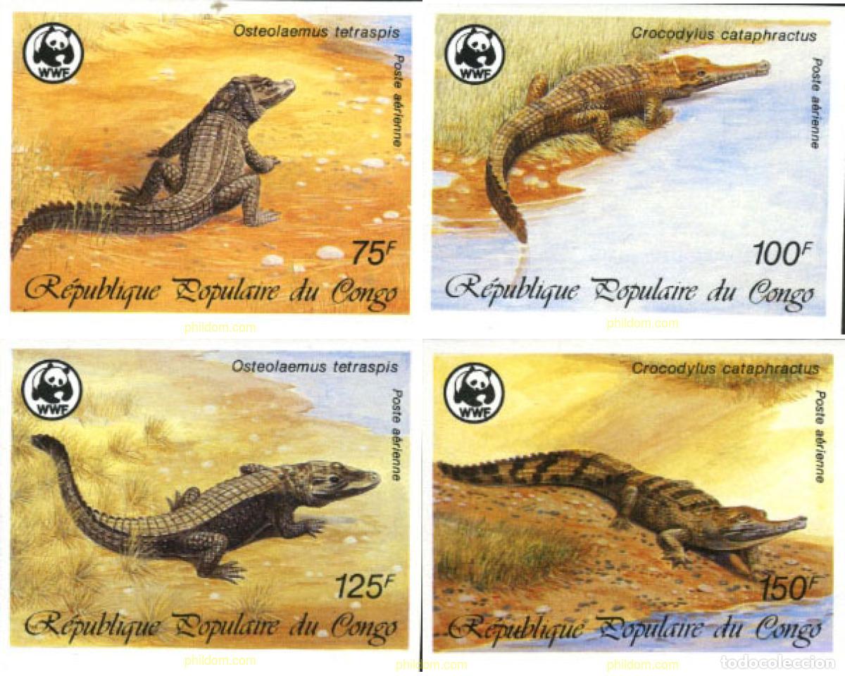 Sellos: 14967 MNH CONGO 1987 COCODRILOS AFRICANOS