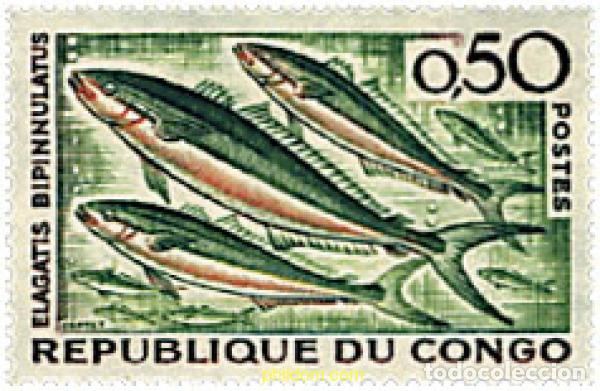 Sellos: 339810 MNH CONGO 1961 PECES