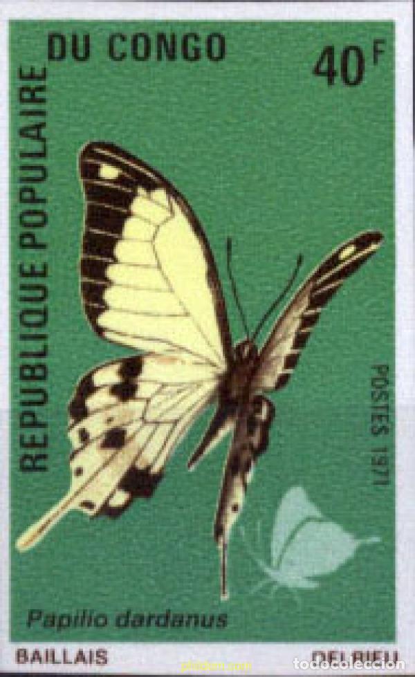 Sellos: 215869 MNH CONGO 1971 MARIPOSAS