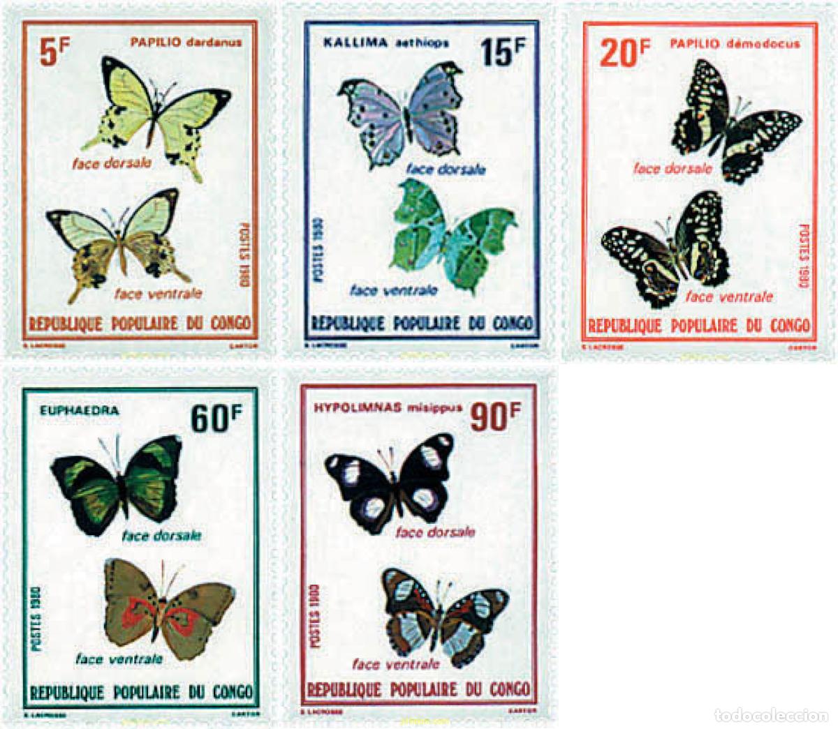Sellos: 75720 MNH CONGO 1980 MARIPOSAS