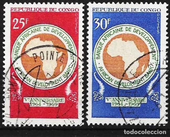 Selos: Congo Brazzaville 1969 - Mi 182 u 183 - YT 227 y 228 - El Banco de Desarrollo