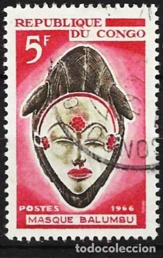 Sellos: Congo Brazzaville 1966 - Mi 111 - YT 199 - Mascara Balumbu