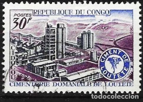 Sellos: Congo Brazzaville 1969 - Mi 197 - YT 242 - Cementera de Lout&eacute;t&eacute;