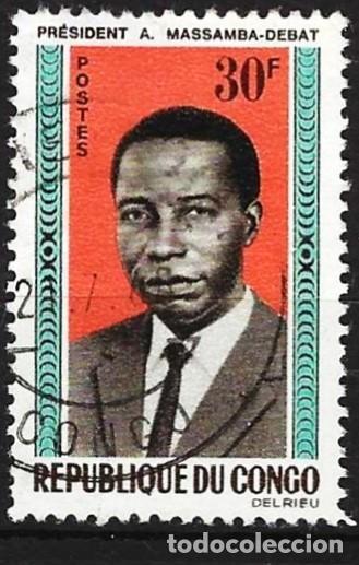 Sellos: Congo Brazzaville 1966 - Mi 70 - YT 174 - Presidente Massamba-Debat