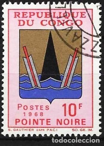 Stamps: Congo Brazzaville 1967 - Mi 147 - YT 213 - Escudo de armas de Pointe-Noire