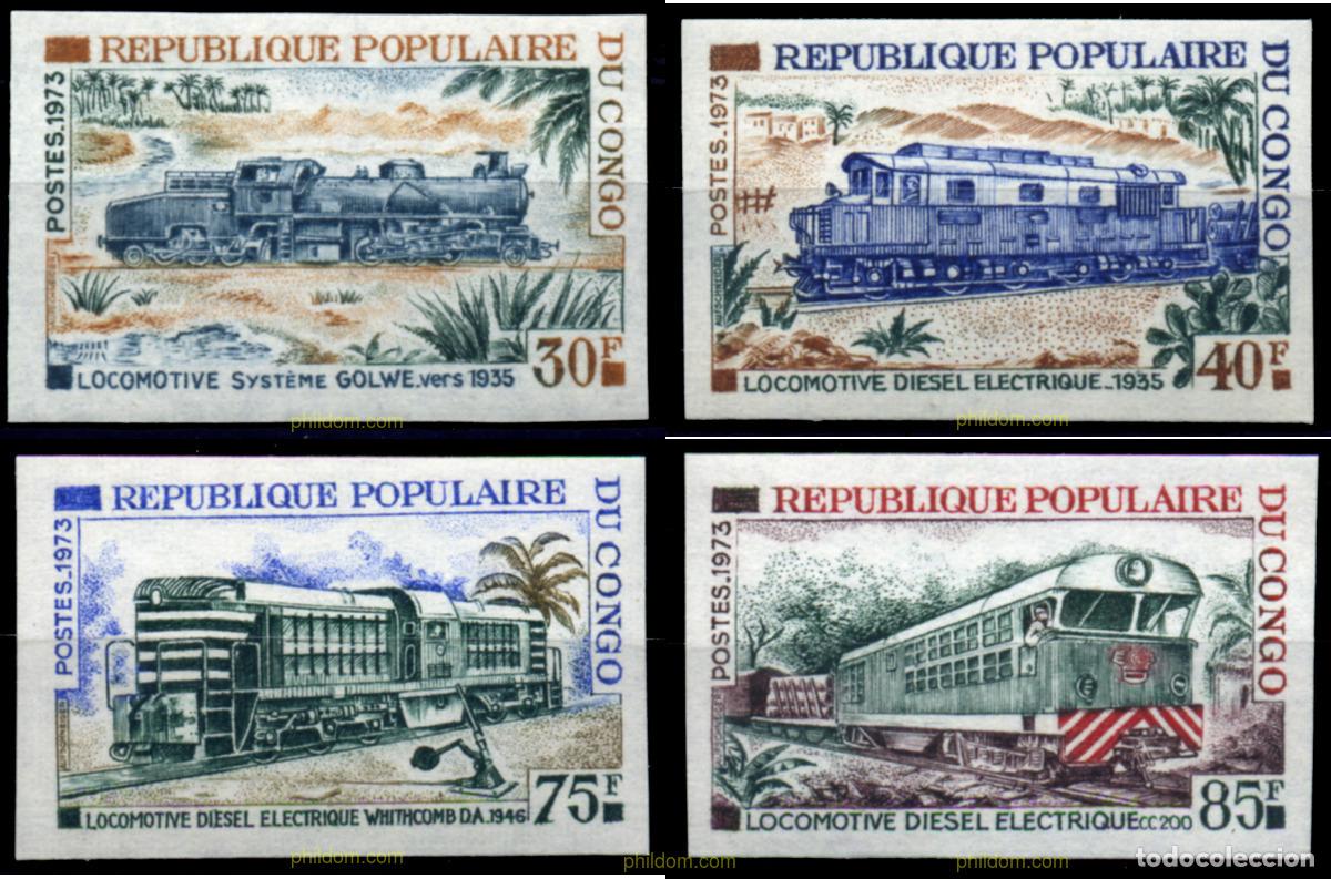 Sellos: 16774 MNH CONGO 1973 LOCOMOTORAS