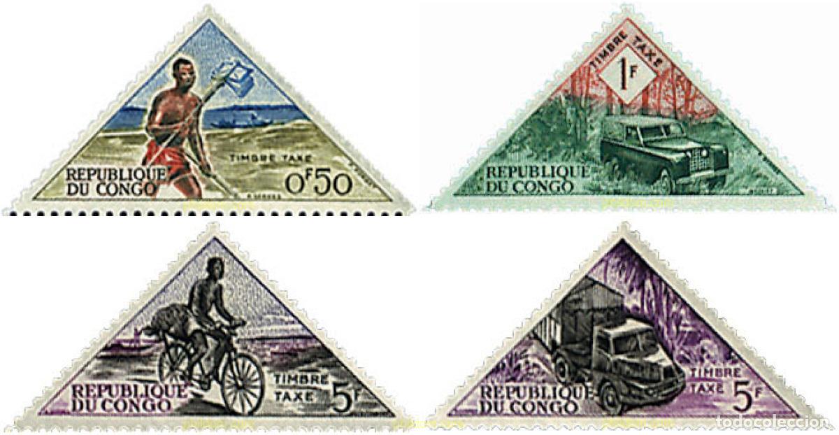 Sellos: 603050 MNH CONGO 1961 MEDIOS DE TRANSPORTE DEL CORREO