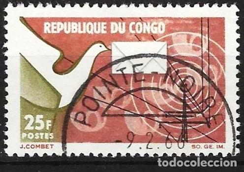 Sellos: Congo Brazzaville 1965 - Mi 61 - YT 171 - Correos y Telecomunicaciones