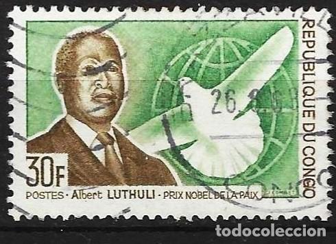 Sellos: Congo Brazzaville 1968 - Mi 145 - YT 217 - Albert Luthuli, Premio Nobel de la Paz
