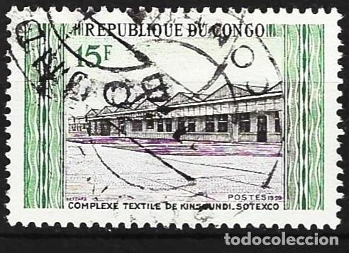 Sellos: Congo Brazzaville 1970 - Mi 201 - YT 246 - F&aacute;brica textil de Kinsoundi