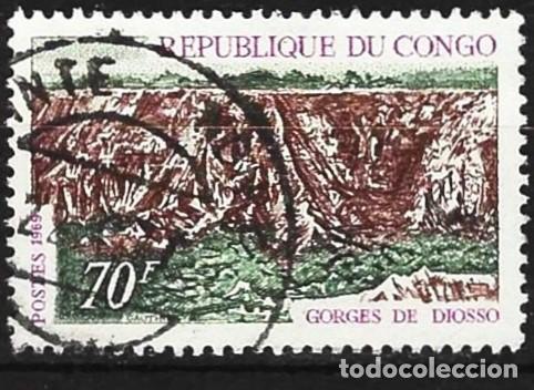 Sellos: Congo Brazzaville 1970 - Mi 210 - YT 252 - Las gargantas de Dioso