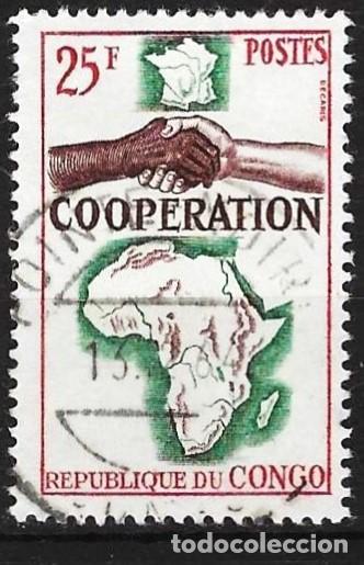 Sellos: Congo Brazzaville 1964 - Mi 60 - YT 170 - Cooperaci&oacute;n con Francia