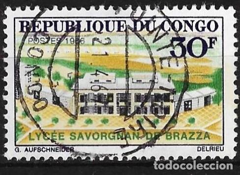 Sellos: Congo Brazzaville 1966 - Mi 108 - YT 196 - Escuela Savorgnan de Brazza
