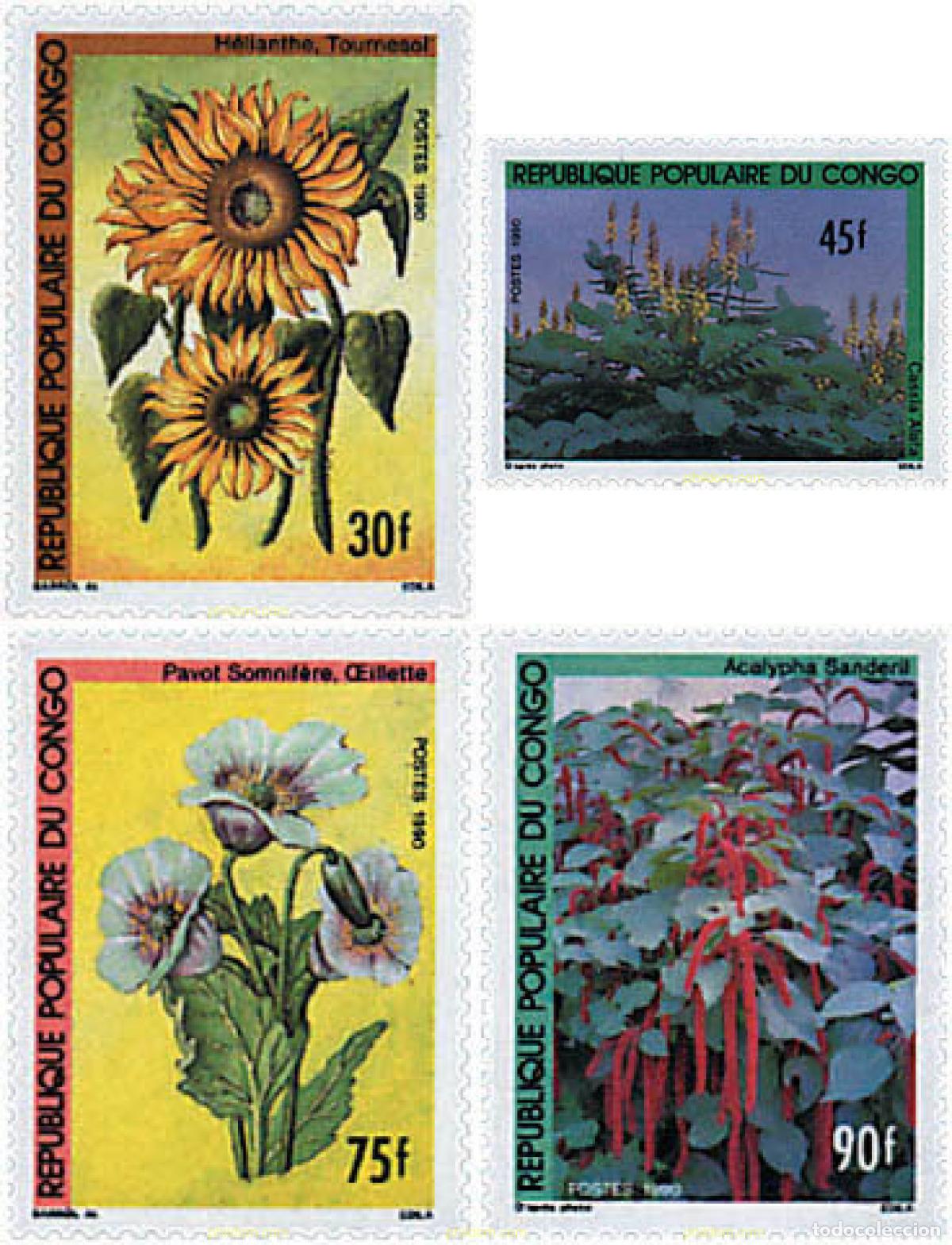 Sellos: 95877 MNH CONGO 1990 FLORES