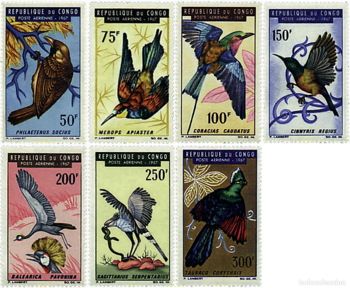 Sellos: 73250 MNH CONGO 1967 AVES