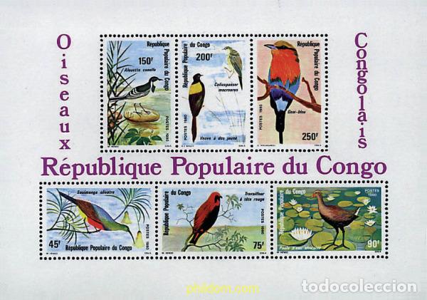 Sellos: 33369 MNH CONGO 1980 AVES