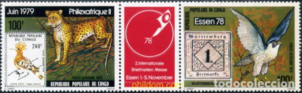 Sellos: 180253 MNH CONGO 1978 PHILEXAFRIQUE II 79 Y ESSEN 78