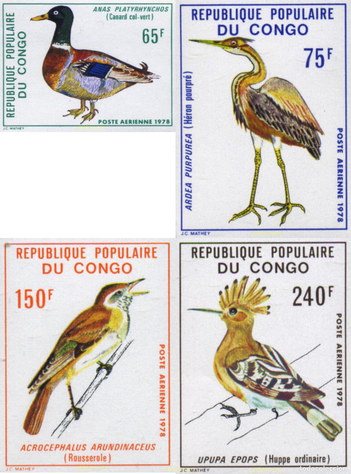 Sellos: 194101 MNH CONGO 1978 AVES