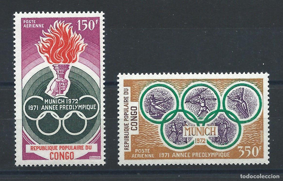 Sellos: Congo PA N&deg;123/24** (MNH) 1971 - J.O de Munich