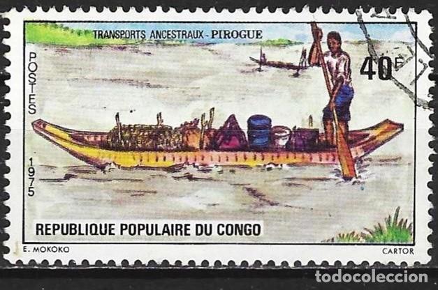 Sellos: Congo Brazzaville 1975 - Mi 471 - YT 374 - Piragua