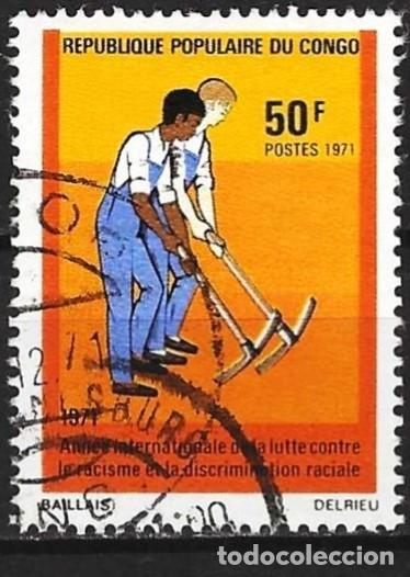 Sellos: Congo Brazzaville 1971 - Mi 328 - YT 308 - Lucha contre el racismo