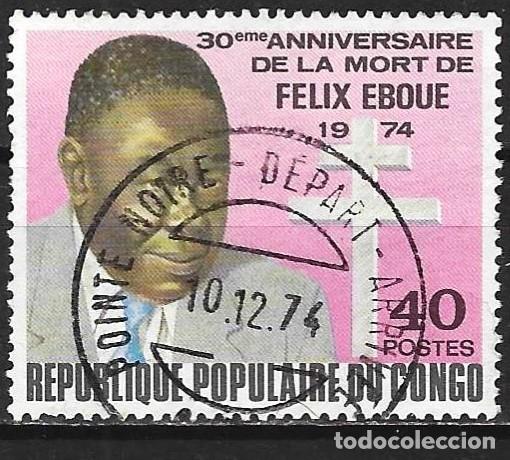 Sellos: Congo Brazzaville 1974 - Mi 421 - YT 367 - El Gobernador Felix Ebou&eacute;
