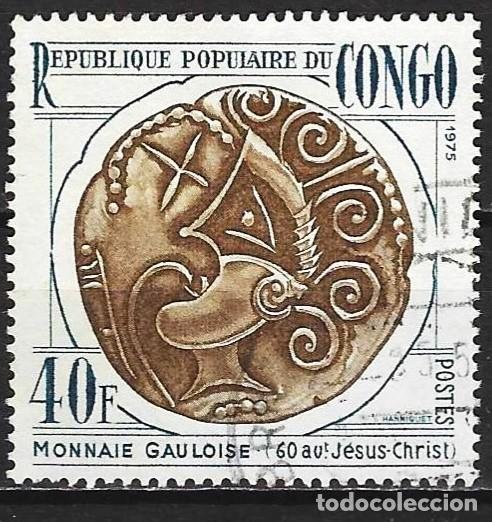 Sellos: Congo Brazzaville 1975 - Mi 487 - YT 396 - Antigua moneda gala