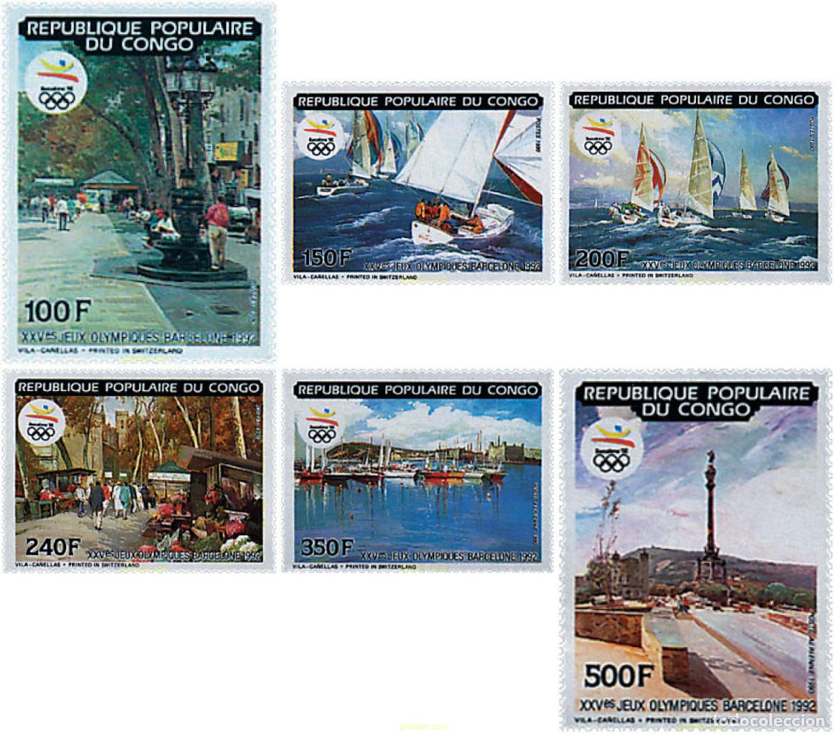 Sellos: 73585 MNH CONGO 1990 25 JUEGOS OLIMPICOS VERANO BARCELONA 1992