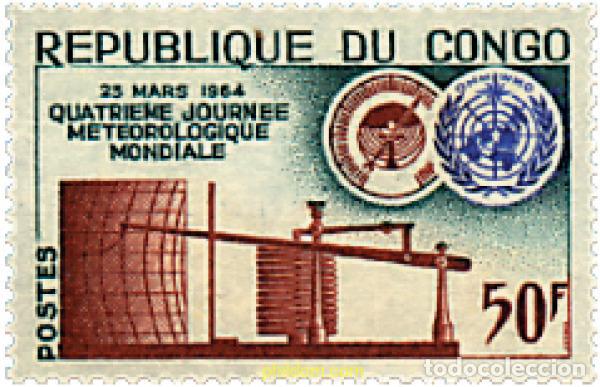 Sellos: 190104 MNH CONGO 1964 DIA MUNDIAL DE LA METEOROLOGIA