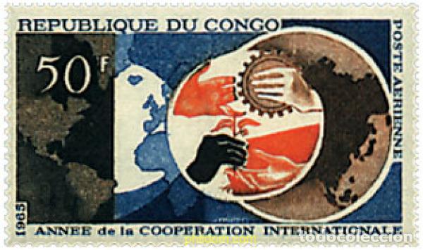 Sellos: 198376 MNH CONGO 1965 A&Ntilde;O DE LA COOPERACION INTERNACIONAL Y 20 ANIVERSARIO DE LAS NACIONES UNIDAS