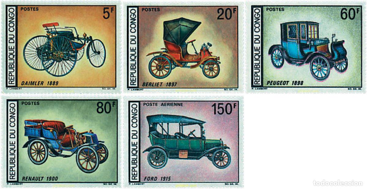 Sellos: 579517 MNH CONGO 1968 AUTOMOVILES ANTIGUOS