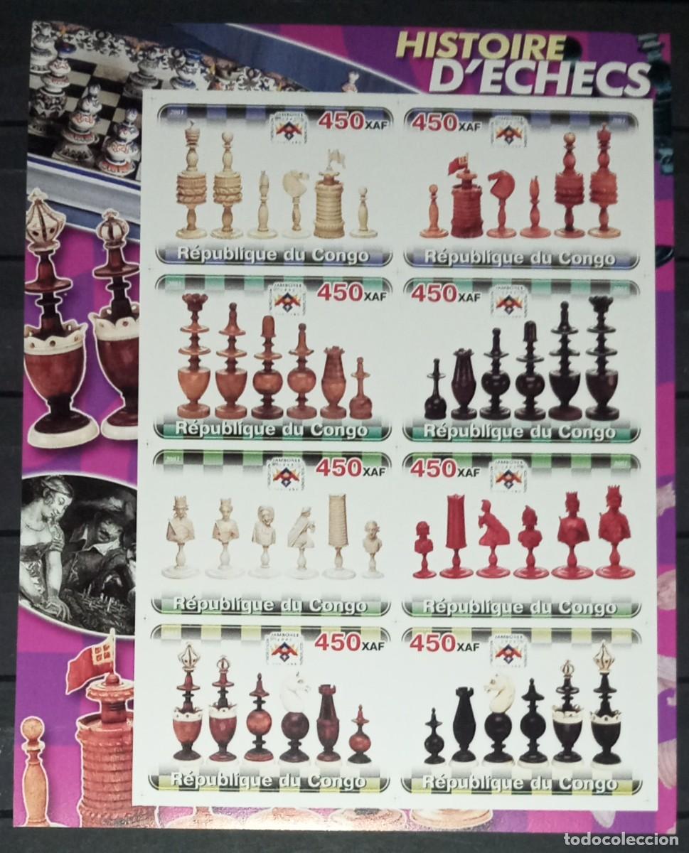 Sellos: CONGO 2003 SHEET MNH IMPERF CHESS AJEDREZ SCHACH XADREZ ECHECS SCACCHI