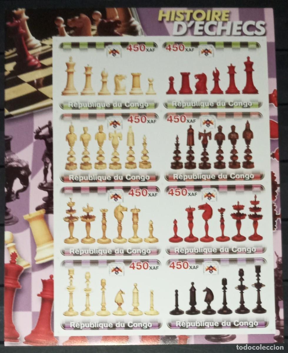 Sellos: CONGO 2003 SHEET MNH IMPERF CHESS AJEDREZ SCHACH XADREZ ECHECS SCACCHI