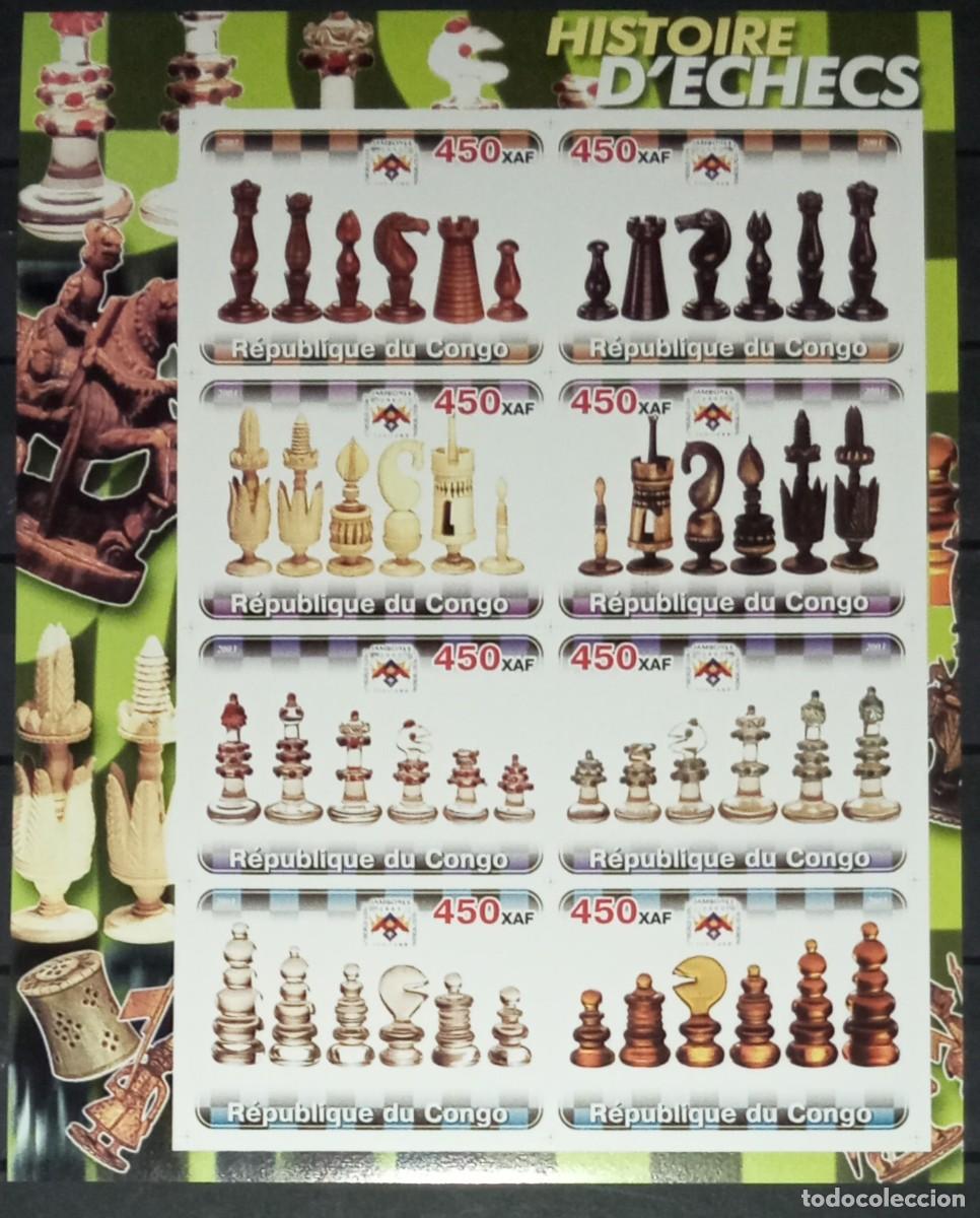 Sellos: CONGO 2003 SHEET MNH IMPERF CHESS AJEDREZ SCHACH XADREZ ECHECS SCACCHI