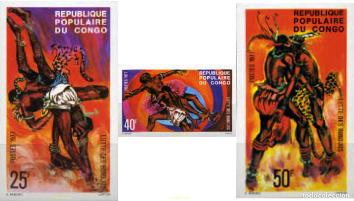 Sellos: 14800 MNH CONGO 1977 LUCHA DE BONDJOS.