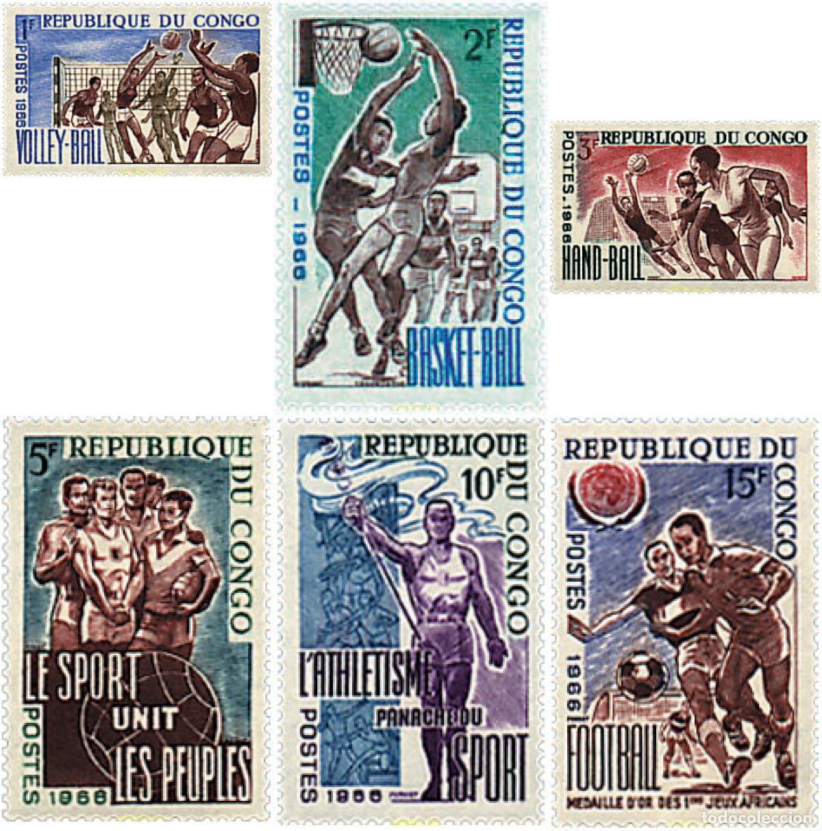 Sellos: 73249 MNH CONGO 1966 DEPORTES