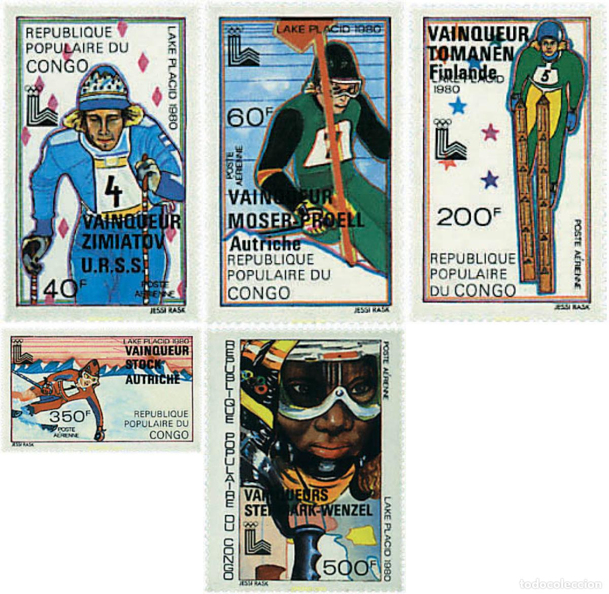 Selos: 73407 MNH CONGO 1980 MEDALLISTAS DE LOS 13 JUEGOS OLIMPICOS DE INVIERNO. LAKE PLACID 1980