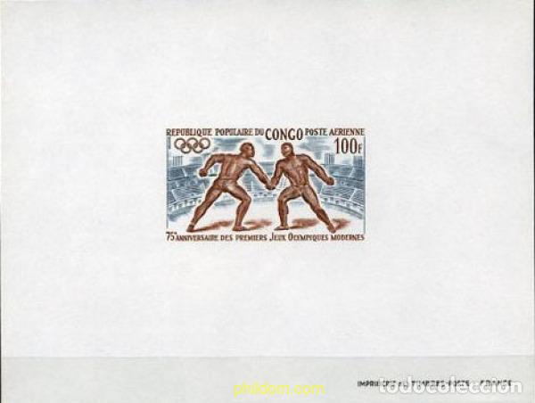 Sellos: 215955 MNH CONGO 1971 75 ANIVERSARIO DE LOS JUEGOS OLIMPICOS MODERNOS
