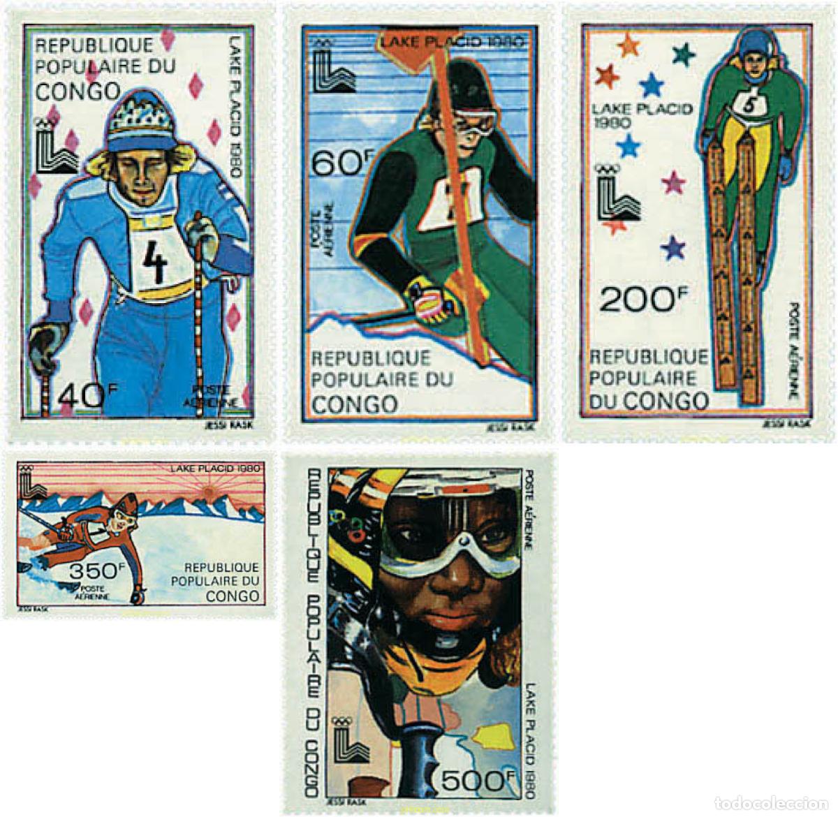 Sellos: 73397 MNH CONGO 1979 13 JUEGOS OLIMPICOS INVIERNO LAKE PLACID 1980