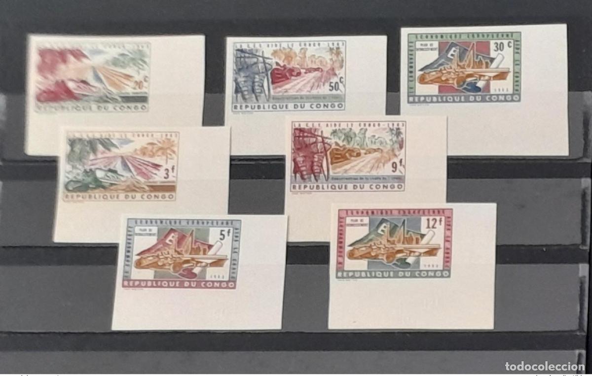 Sellos: Congo Kinshasa 1963 Mi. 131 - 137 IMPERF sin aserrar La CEE ayuda al