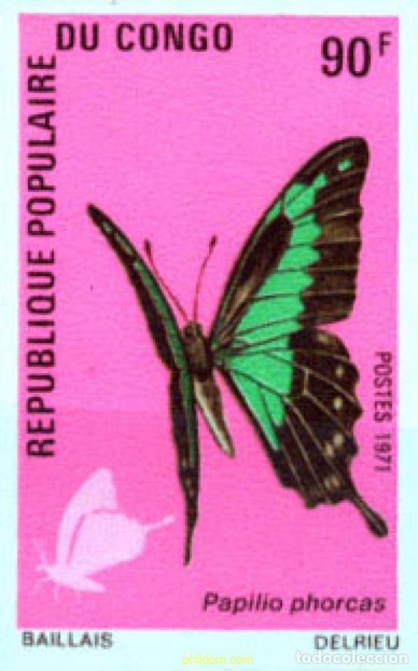 Sellos: 215871 MNH CONGO 1971 MARIPOSAS