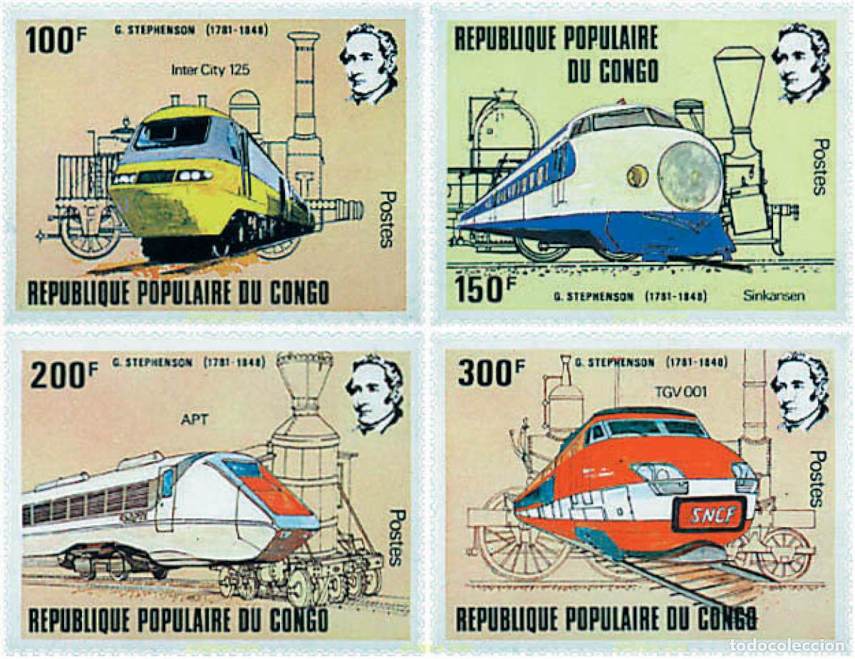 Sellos: 58508 MNH CONGO 1982 BICENTENARIO DEL NACIMIENTO DE GEORGE STEPHENSON